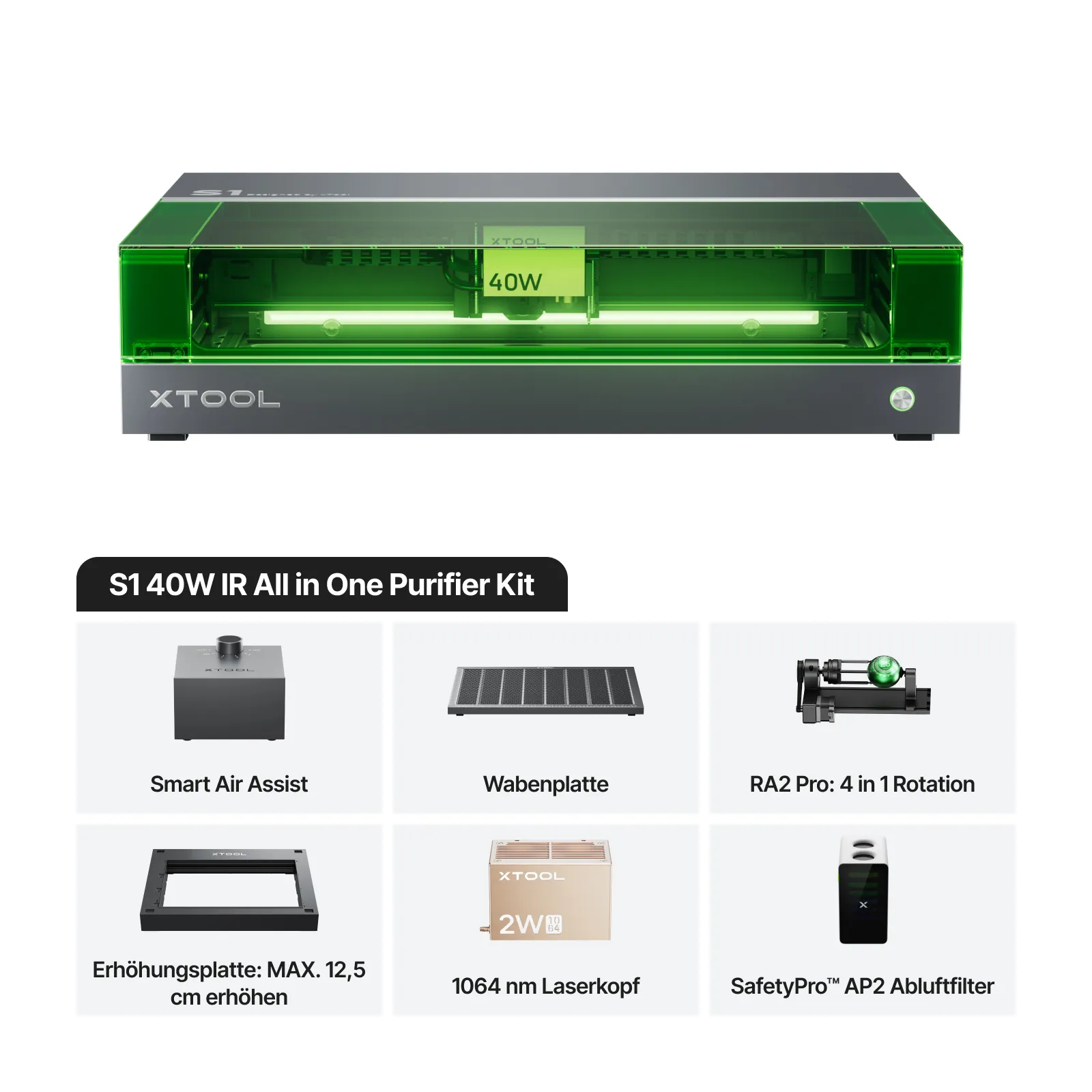 xTool S1 + 1064nm IR-Laserkit: Geschlossener Diodenlaser-Gravierer & Cutter - Image 28